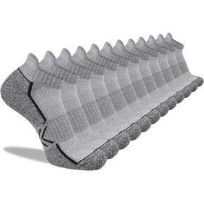 eallco Mens Ankle Socks Athletic Running Low Cut Sock Cushioned Tab Socks For Men 6 Pairs