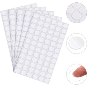 ADXCO 360 Pieces Double-Sided Adhesive Round Putty Tapes Transparent Removable Putty Reusable Multipurpose Tape Nano Gel Mat, Diameter 10 mm