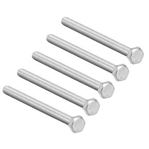 Uxcell M6x90mm مسامير سداسية 304 الفولاذ المقاوم للصدأ مسدس برغي الترباس 5 قطعة
