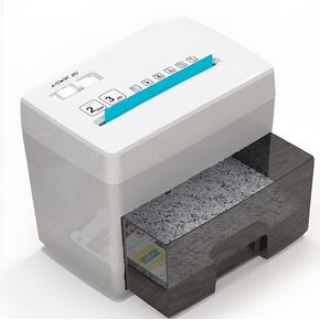 Small Portable Desktop Paper Shredder for Home Office Use, Mini Personal Desktop Shredder Machines, Electric Micro Cross Cut Shredders, 4-Sheet Table Top Shredder White