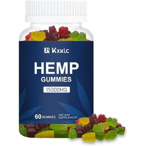 Hemp Gummies Great for Relaxation & Clam, Made with Organic Omega 3 6 9, Non-GMO, Low Sugar Hemp Gummy.. (Pack 01(60 Count))