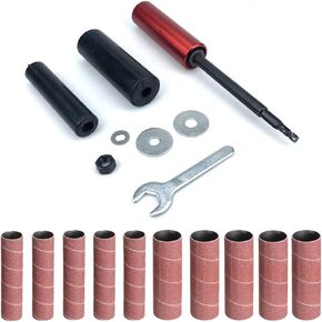 مجموعة صنفرة الطبل المحمولة، 10 قطع من أكمام الصنفرة لآلة الصنفرة المتأرجحة، طبلة سنفرة مطاطية للحجر الزجاجي الخشبي المعدني للحفر 4-1/2 بوصة × 1-1/2 بوصة و4-1/2 بوصة × 1 بوصة in Kuwait