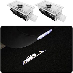 2 Pcs LED Car Door Logo Lights Projector Ghost Shadow Welcome Lamp Courtesy Step Lights Accessories Compatible for Challenger 2015-present