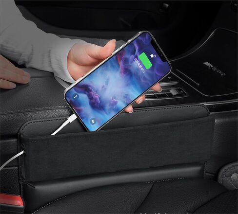حشو فجوات السيارة من QintuTech Universal Fit، جلد الكانتارا الفاخر وجلد نابا، منظم حشو فجوات مقعد السيارة، منظم ملحقات السيارة للنساء والرجال، أساسيات السيارة لشاحنة سيارات الدفع الرباعي in Kuwait