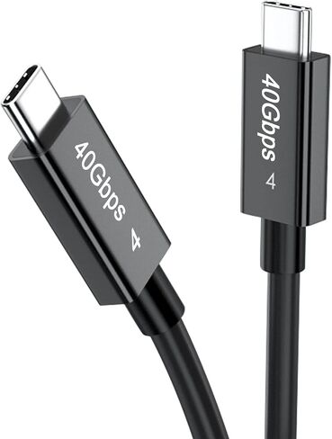 Thunderbolt 3 Cable 4ft (USB Type-C), Support 40Gbps Data Transfer, 5k 4K Video, Awnuwuy USB C to USB C TB3 Compatible with USB-C Docking Station/SSD/Monitor, External eGPU/Hard Drive, MacBook Pro Mac in Saudi Arabia