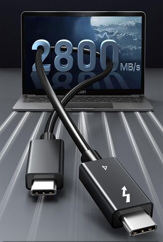 Thunderbolt 3 Cable 4ft (USB Type-C), Support 40Gbps Data Transfer, 5k 4K Video, Awnuwuy USB C to USB C TB3 Compatible with USB-C Docking Station/SSD/Monitor, External eGPU/Hard Drive, MacBook Pro Mac in Saudi Arabia
