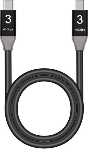Thunderbolt 3 Cable 4ft (USB Type-C), Support 40Gbps Data Transfer, 5k 4K Video, Awnuwuy USB C to USB C TB3 Compatible with USB-C Docking Station/SSD/Monitor, External eGPU/Hard Drive, MacBook Pro Mac in Saudi Arabia