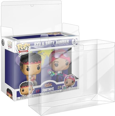 Clear Plastic Protector Case for 2-Pack-Funko-Pop Figures, Protector Case Compatible with Funko Pop 2-Pack Figures Boxes- 5 Pack in Kuwait