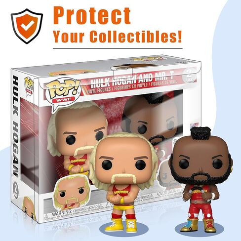 Clear Plastic Protector Case for 2-Pack-Funko-Pop Figures, Protector Case Compatible with Funko Pop 2-Pack Figures Boxes- 5 Pack in Kuwait