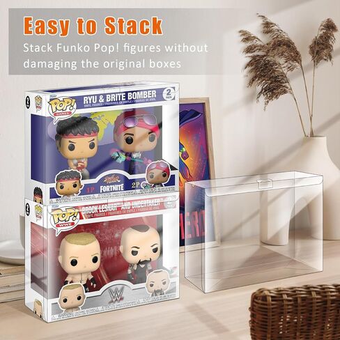 Clear Plastic Protector Case for 2-Pack-Funko-Pop Figures, Protector Case Compatible with Funko Pop 2-Pack Figures Boxes- 5 Pack in Kuwait