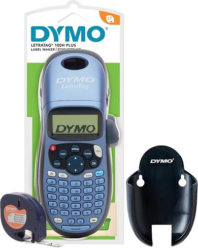 Dymo LetraTag LT-100T Labelmaker | Portable Label Printer with QWERTY Keyboard | Silver | Ideal for The Office or at Home in Saudi Arabia