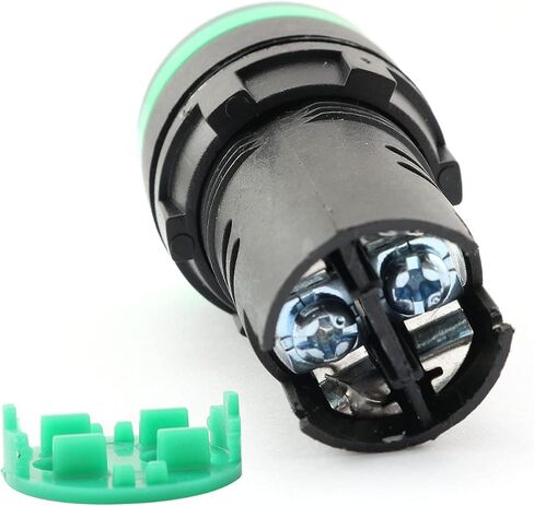 PZRT 2 قطعة ضوء مؤشر LED موفر للطاقة، فتحة تركيب لوحة فلوش، مقاس 22 مم 7/8 بوصة أحمر أخضر 12 فولت in Saudi Arabia