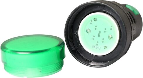 PZRT 2 قطعة ضوء مؤشر LED موفر للطاقة، فتحة تركيب لوحة فلوش، مقاس 22 مم 7/8 بوصة أحمر أخضر 12 فولت in Saudi Arabia