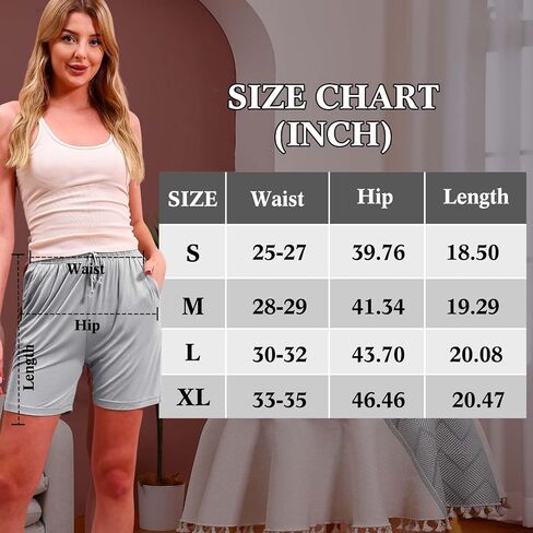 Bunnycool 3 Pack Women Pajama Shorts Casual Sleep Bottoms Drawstring Waist Modal Lounge Shorts with Pockets in Saudi Arabia