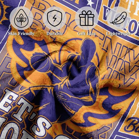 Kplndy Basketball Lovers Gifts Blanket, Phoenix Basketball Player Fans Gifts for Men Girls Boys, Basketball Team Gifts Super Soft Flannel Bed Throw Blanket 60"" x 50"" in Saudi Arabia
