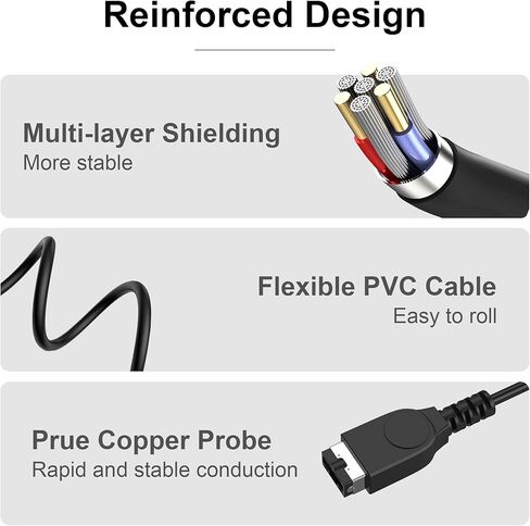 CUENSTOP GBA SP USB Charger Cable, Power Charging Cord Compatible with Nintendo DS Original Console(NDS)/Gameboy Advance SP, 3.9 ft in Kuwait