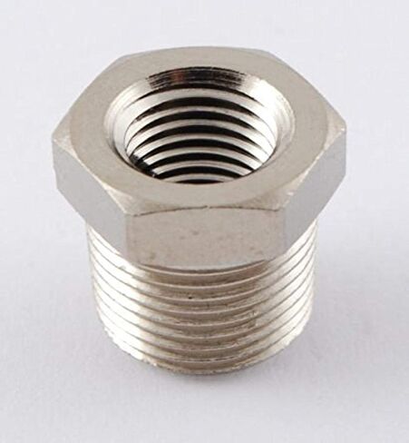 1/8" Male NPT to 1/16" Female NPT Female Reducing/Reducer Bushing Nickel Plated Brass Pipe Fitting in Saudi Arabia