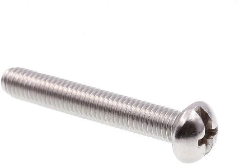 Prime-Line 9004310 Machine Screw, Round Head, Slotted/Phillips Combo, #10-32 X 1-1/4", Grade 18-8 Stainless Steel, Pack of 25 in Saudi Arabia