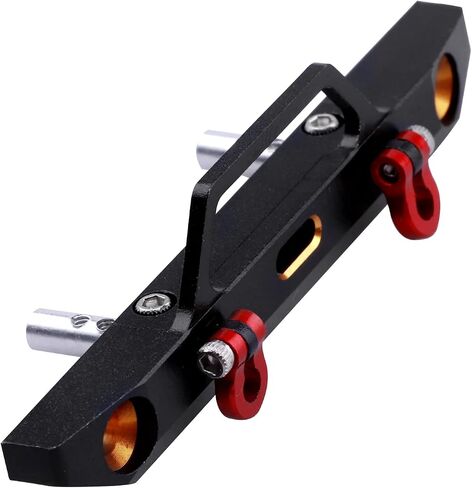 RC Metal Aluminum Front Bumper with U-Rings Tow Hitch Shackles for 1/24 RC Crawler Axial SCX24 AXI90081 Upgrades Parts in Saudi Arabia