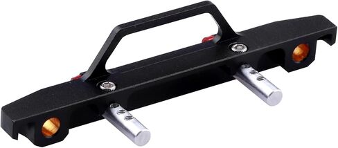 RC Metal Aluminum Front Bumper with U-Rings Tow Hitch Shackles for 1/24 RC Crawler Axial SCX24 AXI90081 Upgrades Parts in Saudi Arabia