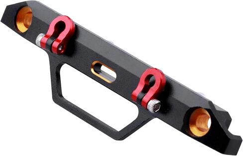 RC Metal Aluminum Front Bumper with U-Rings Tow Hitch Shackles for 1/24 RC Crawler Axial SCX24 AXI90081 Upgrades Parts in Saudi Arabia