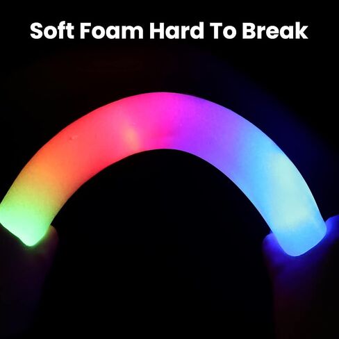 102 PCS Led Foam Sticks, Bulk Glow Sticks with 3 Colors Flashing, Light Up Baton Wands for Kids, Glow Sticks Party Supplies for party, Wedding, Raves, Concert, Camping, Sporting Events in Kuwait