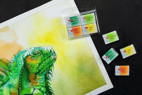 مجموعة ألوان مائية احترافية من White Nights من الدرجة الممتازة للفنانين مكونة من 4 مقالي كاملة من Nevskaya Palitra (مزيج 10) in Kuwait