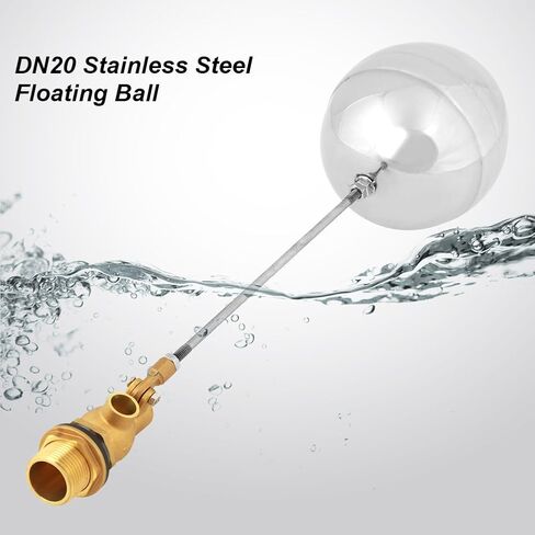 صمام الكرة العائمة، G3/4 "DN20 الفولاذ المقاوم للصدأ صمام الكرة العائمة قابل للتعديل الذكور الموضوع التحكم في التدفق صمام الاستشعار تعويم لمضخة خزان المياه in Saudi Arabia