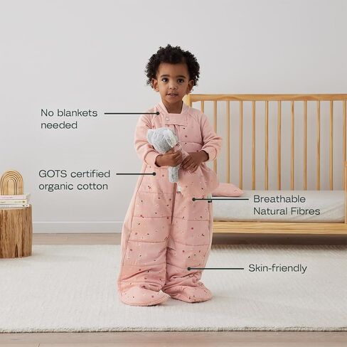 كيس نوم الطفل ergoPouch 3.5 TOG - حقيبة بدلة نوم للأطفال مصنوعة من القطن العضوي بنسبة 100% لقضاء ليلة مريحة للطفل - بطانية أطفال للتحكم في درجة الحرارة (صفصاف، 8-24 شهرًا) in Kuwait