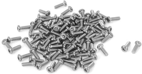 Uxcell M2x6mm الفولاذ المقاوم للصدأ عرافة المقبس زر غطاء الرأس البراغي مسامير 100 قطعة in Kuwait