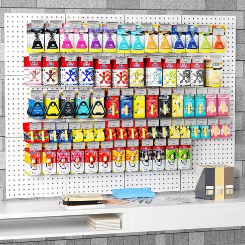 Pegboard Galvanized Steel, Pegboard Wall Organizer with Drilling and No Drilling Installation Ways. Peg Board 4PCS,Metal Pegboard, Peg Boards for Walls, White Pegboard for Garage,Craft Room,Workshop. in Saudi Arabia