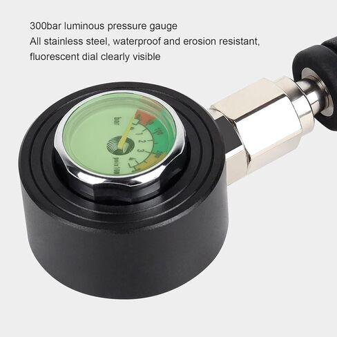 Professional Diving Pressure Gauge, Scuba Diving Pressure Gauge Luminous Submersible Pressure Gauge with High Pressure Hose for BCD Regulator Underwater Diving Equipment (80cm) in Saudi Arabia