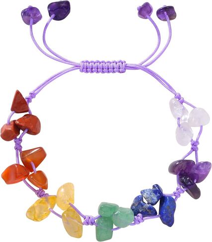 Amethyst Healing Power Crystal Irregular Bracelet for Women, Handmade Relax Anxiety Spiritual Yoga Protection Jewelry Gifts for Meditation in Saudi Arabia