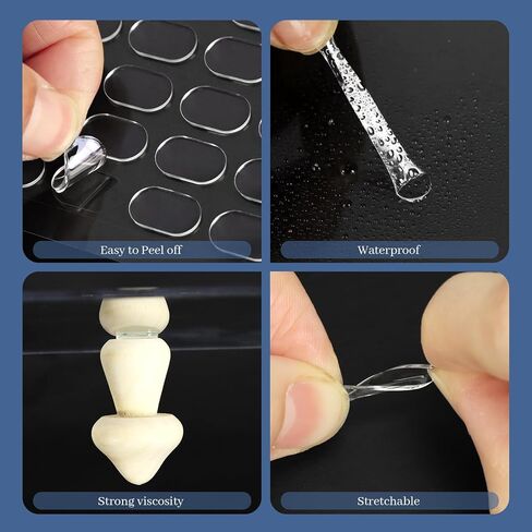 DLOnline 600Pcs Clear Double Sided Sticky Dots, Removable Museum Gel, Sticky Tack, Mounting Putty, Museum Putty, Poster Putty for Wall Hanging of Blind Box Dolls, 0.31 x 0.51 inches in Kuwait