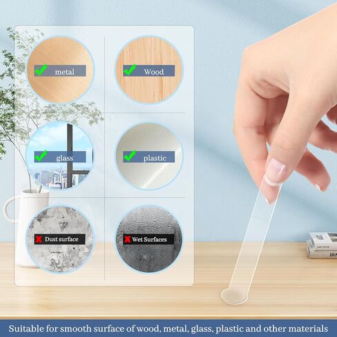 DLOnline 600Pcs Clear Double Sided Sticky Dots, Removable Museum Gel, Sticky Tack, Mounting Putty, Museum Putty, Poster Putty for Wall Hanging of Blind Box Dolls, 0.31 x 0.51 inches in Kuwait