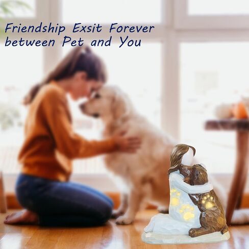 upbema Dog Memorial Figurine Pet Sitter Staring Friend Gift Polyresin 4.3L x 2W x 3.5H inch in Saudi Arabia