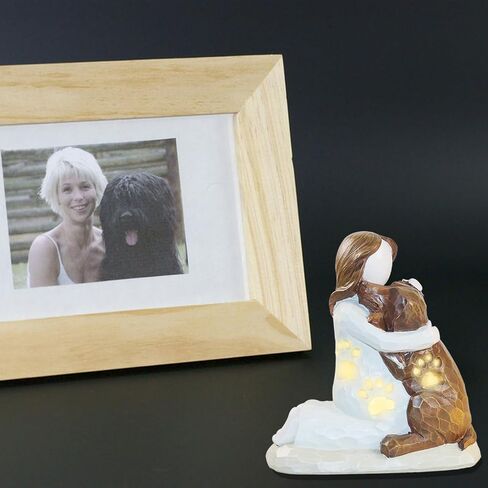 upbema Dog Memorial Figurine Pet Sitter Staring Friend Gift Polyresin 4.3L x 2W x 3.5H inch in Saudi Arabia