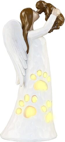upbema Dog Memorial Figurine Pet Sitter Staring Friend Gift Polyresin 4.3L x 2W x 3.5H inch in Saudi Arabia