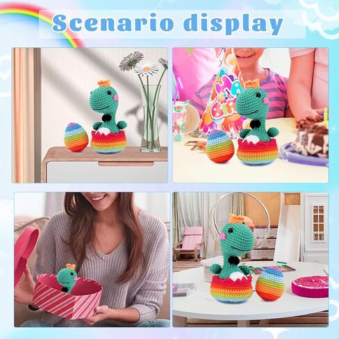 SAMLMAP Crochet Kit for Beginners Adults, Learn to Crochet Kit with Step-by-Step Video Tutorials Amigurumi Animals Kit Octopus Whale Dog and Plants Tulips Sun Flowers in Saudi Arabia