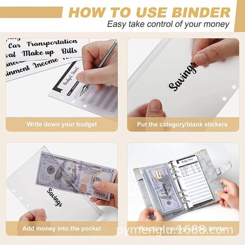 Hailerio Budget Book with Cash envelopes Budget Binder with Zipper Cash Envelopes & Expense Sheets for Budgeting and Saving Money, Money Organizer for Cash with Category Labels (Pink) in Saudi Arabia