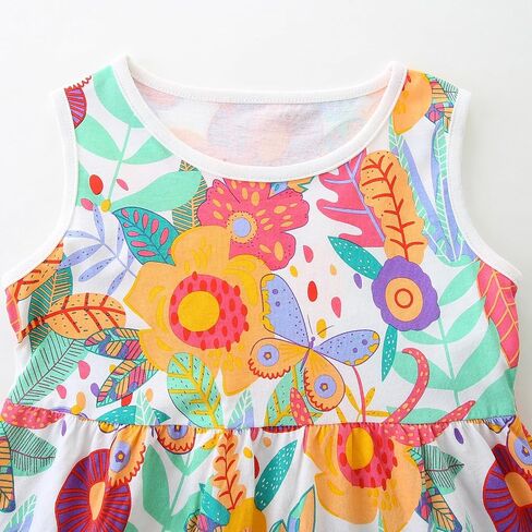 Codkkre Girls Dresses Toddler Summer Dresses Kids Sundress Birthday Party Dress 2-8 Years Old in Saudi Arabia
