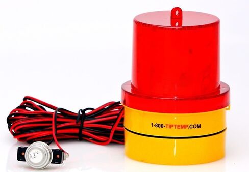 Freezing Temp Alert, Freeze Warn Light: Flashes Below 42°F Available in Red OR Blue (Red) Batteries Included in Saudi Arabia