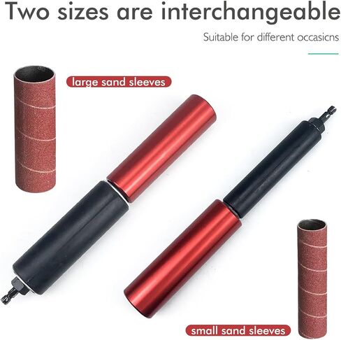 مجموعة صنفرة الطبل المحمولة، 10 قطع من أكمام الصنفرة لآلة الصنفرة المتأرجحة، طبلة سنفرة مطاطية للحجر الزجاجي الخشبي المعدني للحفر 4-1/2 بوصة × 1-1/2 بوصة و4-1/2 بوصة × 1 بوصة in Kuwait