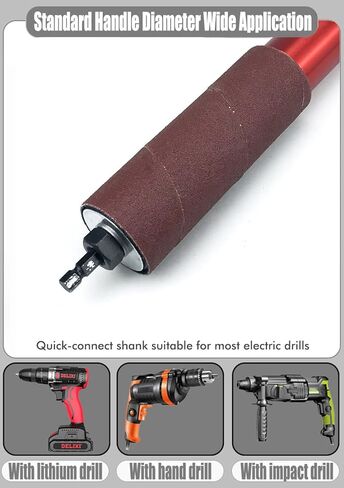 مجموعة صنفرة الطبل المحمولة، 10 قطع من أكمام الصنفرة لآلة الصنفرة المتأرجحة، طبلة سنفرة مطاطية للحجر الزجاجي الخشبي المعدني للحفر 4-1/2 بوصة × 1-1/2 بوصة و4-1/2 بوصة × 1 بوصة in Kuwait