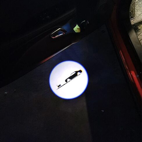 2 Pcs LED Car Door Logo Lights Projector Ghost Shadow Welcome Lamp Courtesy Step Lights Accessories Compatible for Challenger 2015-present in Kuwait