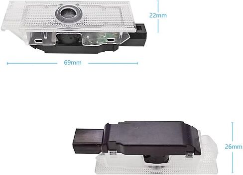 2 Pcs LED Car Door Logo Lights Projector Ghost Shadow Welcome Lamp Courtesy Step Lights Accessories Compatible for Challenger 2015-present in Kuwait