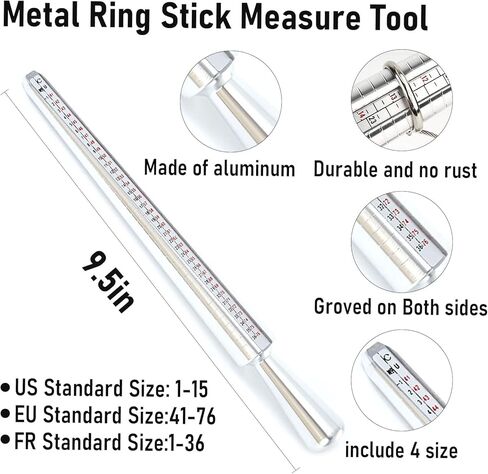 Goyappin Ring Bender Tool for Spoon Rings Heavy Duty, Spoon Ring Making Kit, Ring Press Machine for Making Jewelry Ring Maker, Ring Sizer Measuring Tool Set (Ring Sizer, Ring Mandrel), Rubber Hammer in Kuwait