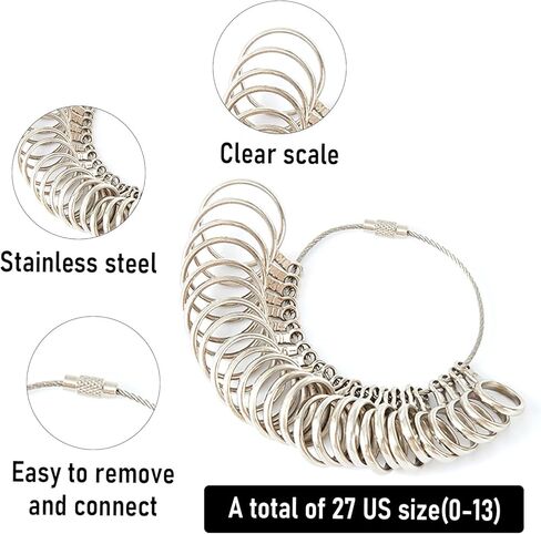 Goyappin Ring Bender Tool for Spoon Rings Heavy Duty, Spoon Ring Making Kit, Ring Press Machine for Making Jewelry Ring Maker, Ring Sizer Measuring Tool Set (Ring Sizer, Ring Mandrel), Rubber Hammer in Kuwait