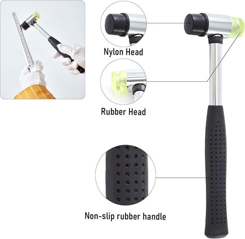 Goyappin Ring Bender Tool for Spoon Rings Heavy Duty, Spoon Ring Making Kit, Ring Press Machine for Making Jewelry Ring Maker, Ring Sizer Measuring Tool Set (Ring Sizer, Ring Mandrel), Rubber Hammer in Kuwait