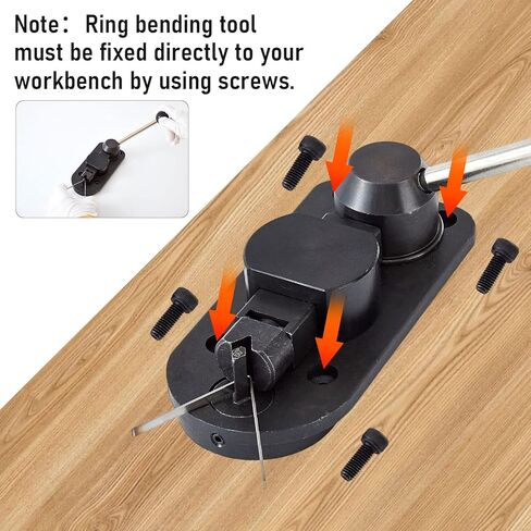 Goyappin Ring Bender Tool for Spoon Rings Heavy Duty, Spoon Ring Making Kit, Ring Press Machine for Making Jewelry Ring Maker, Ring Sizer Measuring Tool Set (Ring Sizer, Ring Mandrel), Rubber Hammer in Kuwait